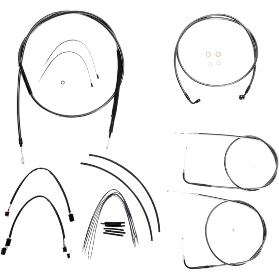 Magnum Control Clutch Brake Cable Kit Black for 15-17in. Apes 2