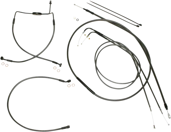 Magnum Control Clutch Brake Cable Kit Black Pearl for 10in. Apes