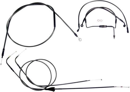 Magnum Control Clutch Brake Cable Kit Black Pearl for 10in. Apes