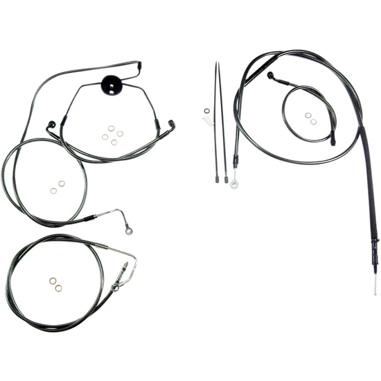 Magnum Control Clutch Brake Cable Kit Black Pearl for 10in. Apes ABS 2