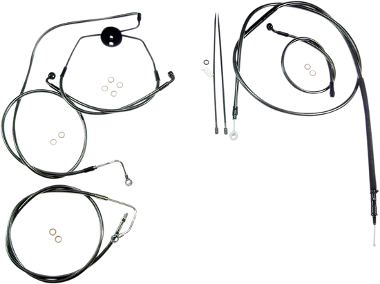 Magnum Control Clutch Brake Cable Kit Black Pearl for 10in. Apes ABS