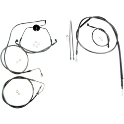 Magnum Control Clutch Brake Cable Kit Black Pearl for 10in. Apes ABS
