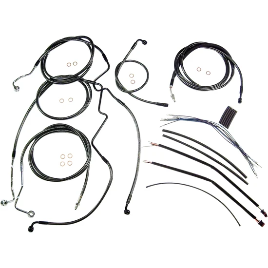 Magnum Control Clutch Brake Cable Kit Black for 15-17in. Apes ABS 2
