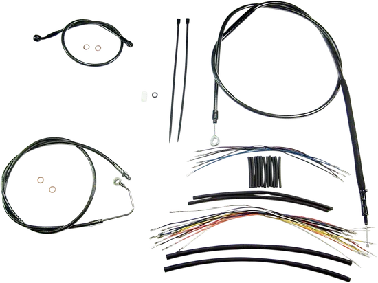 Magnum Control Clutch Brake Cable Kit Upper Black for 15-17in. Apes