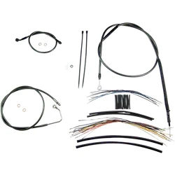 Magnum Control Clutch Brake Cable Kit Upper Black for 15-17in. Apes
