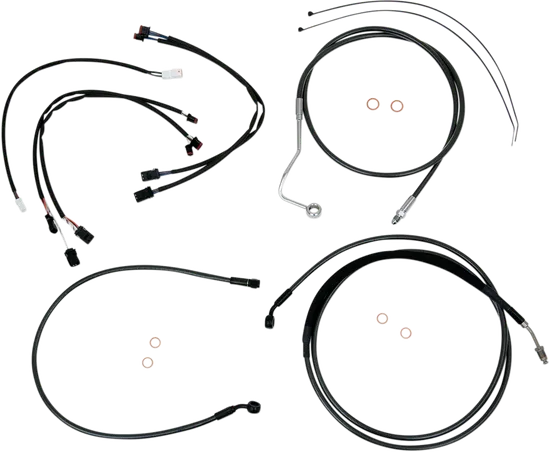 Magnum Control Clutch Brake Cable Kit Upper Black for 12-14in. Apes ABS