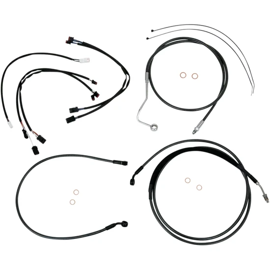 Magnum Control Clutch Brake Cable Kit Upper Black for 12-14in. Apes ABS 2