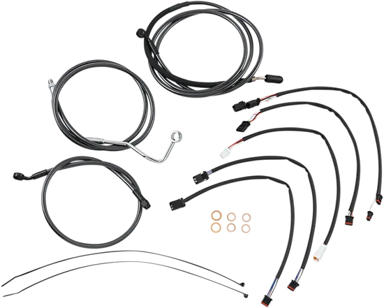 Magnum Control Clutch Brake Cable Kit Upper Black for 15-17in. Apes ABS