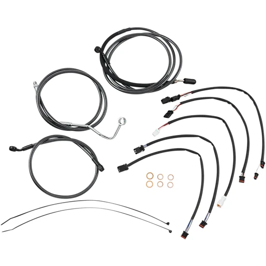 Magnum Control Clutch Brake Cable Kit Upper Black for 15-17in. Apes ABS 2