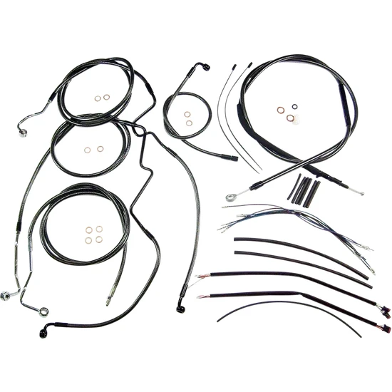 Magnum Control Clutch Brake Cable Kit Black for 15-17in. Apes 2