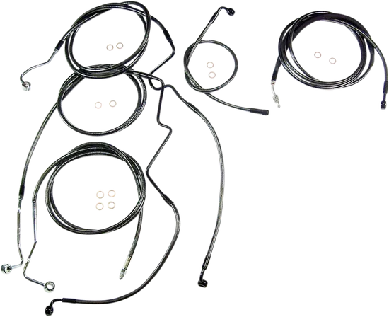 Magnum Control Clutch Brake Cable Kit Black Pearl for 10in. Apes ABS