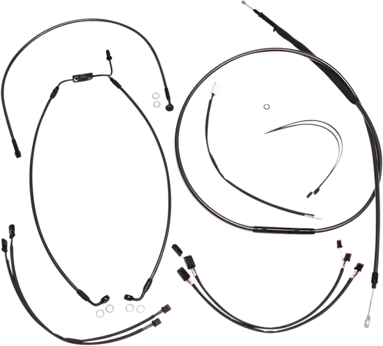 Magnum Control Clutch Brake Cable Kit Black for 12-14in. Apes
