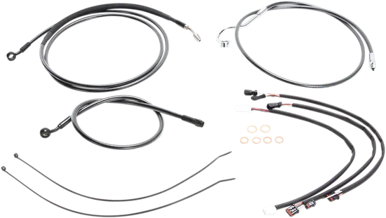 Magnum Control Clutch Brake Cable Kit Upper Black for 15-17in. Apes ABS