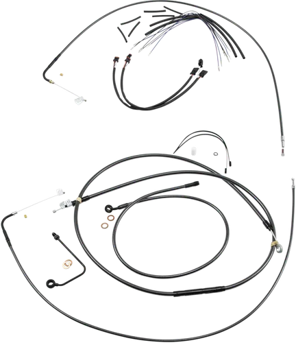 Magnum Control Clutch Brake Cable Kit Upper Black for 18-20in. Apes ABS