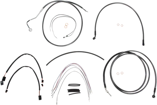 Magnum Control Clutch Brake Cable Kit Upper Black for 15-17in. Apes