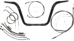 Magnum 1.25in. Caliber Ape Hanger Handlebar Install Kit Black 14in.
