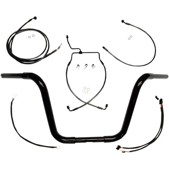 Magnum 1.25in. Caliber Bagger Handlebar Install Kit Black 14in. 2
