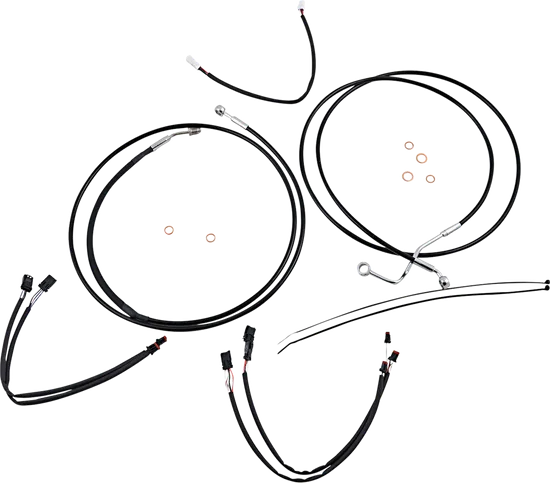 Magnum XR Clutch Brake Cable Kit Upper Black w Chr for 15-17in. ABS