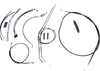 Magnum XR Clutch Brake Cable Kit Black w Chr for 10-12in. ABS