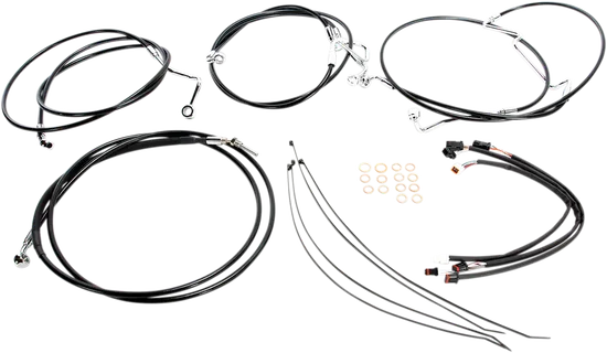 Magnum XR Clutch Brake Cable Kit Black w Chr for 15-17in. ABS