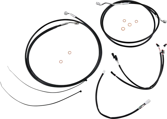 Magnum XR Clutch Brake Cable Kit Upper Black w Chr for 15-17in. ABS