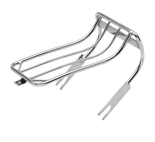BC Chrome Luggage Rack For Bobbed Fender 2 Up Seat