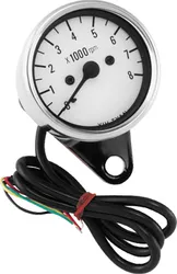 BC Custom Electronic Mini Tachometer White Face