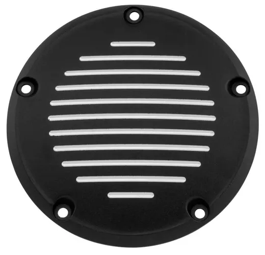 BC Black Outer Primary Clutch Derby Cover 5 Hole Grooved for Harley Big Twin 1