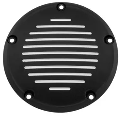 BC Black Outer Primary Clutch Derby Cover 5 Hole Grooved for Harley Big Twin