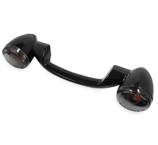 BC Black Rear Turn Signal Marker Light Bar Smoke Lens for Harley Touring Softail 1