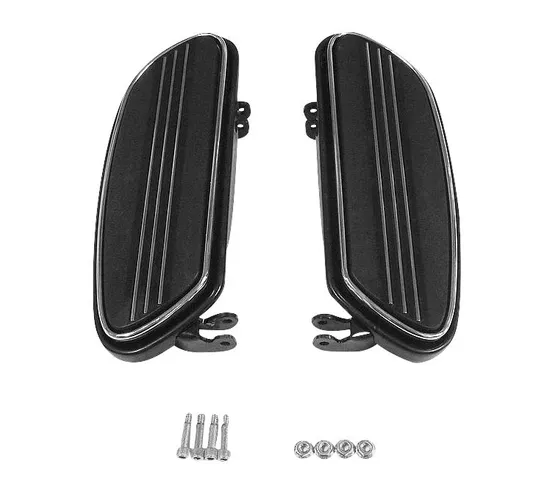 BC Black Front Driver Floorboard Kit 1.5" Extended for Harley Softail Touring