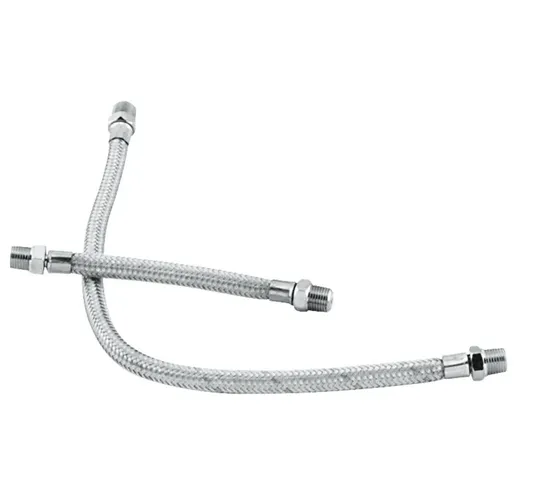 BC Braided Steel Rocker Box Oil Line Hose Set 1