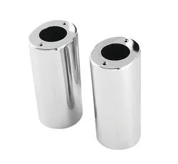 BC Chrome Fork Slider Tube Covers 6.63" for Harley FLHT FLST