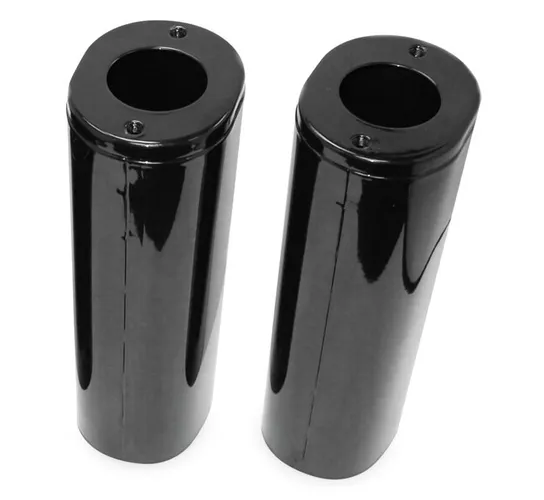 BC Black Fork Slider Tube 2" Oversize Covers for Harley FLHR FLHX FLHT FLTR 1