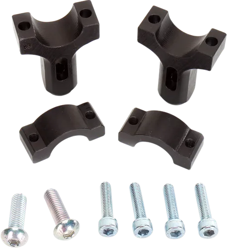 Moose 1 1/8in Black Aluminum Handguard Clamps