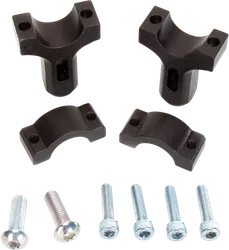 Moose 1 1/8in Black Aluminum Handguard Clamps