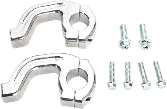 Moose Racing 7/8in Silver Contour Aluminum Handguard Clamp