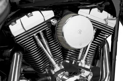 Arlen Ness Big Sucker Stage 1 Air Filter Kit w Cover Smooth Chrome 3