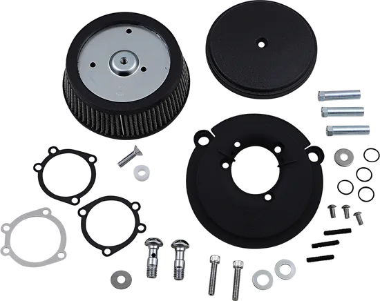 Arlen Ness Big Sucker Stage 1 Air Filter Kit w Cover Smooth Black 2