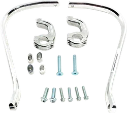 Moose Silver 1 1/8in Contour Handguards Universal