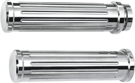 Pro One Chrome Bar Milled Billet Aluminum Grip Pair