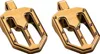 Pro One Gold Moto V1 Male Foot Pegs 2.25 x 3.5in Aluminum Adjustable Pair