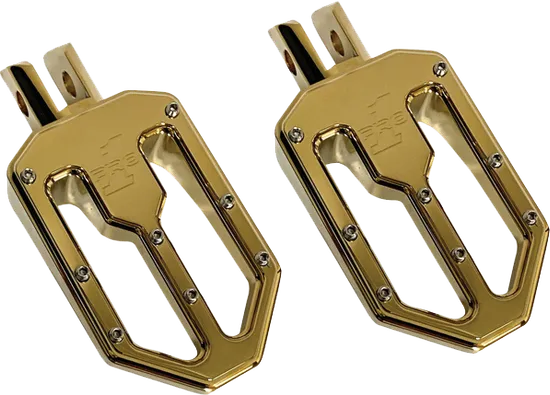 Pro One Gold Moto V2 Billet Aluminum Footpeg Pair