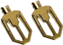 Pro One Gold Moto V2 Billet Aluminum Footpeg Pair