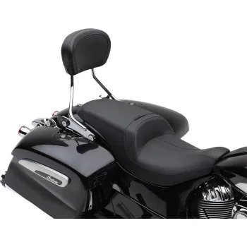 Cobra Chrome Steel Tall Detachable Backrest Kit w Large Pad