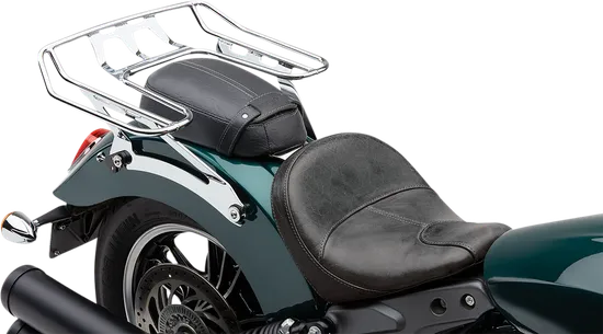 Cobra Chrome Big Ass Detachable Wrap Around Rack Solo Seat