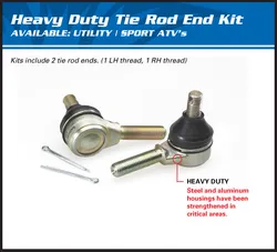 All Balls Left Right Outer Tie Rod End Kit 2pc for Honda ATV 200-680