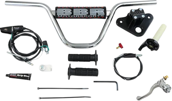 BBR MX Handlebar Kit Black with Controls Levers Cables