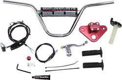 BBR MX Handlebar Kit Red with Controls Levers Cables