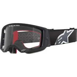 Alpinestars Black Gray Red Adult Supertech Corp Goggle Single Clear